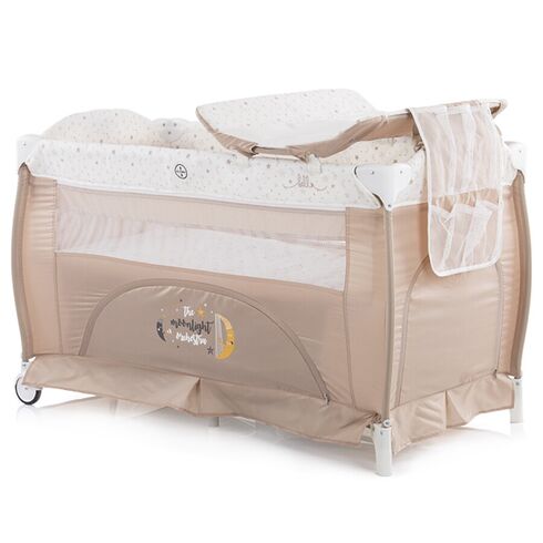 Patut pliabil Chipolino Bella caramel, Culoare: Crem, Dimensiuni: 120x60 - poza 2 - ExclusivMAG.ro