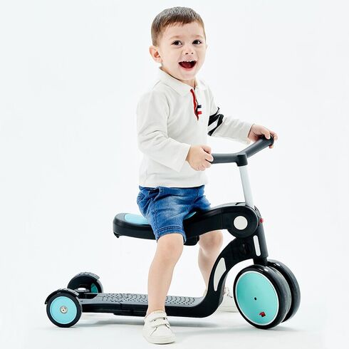 Bicicleta, tricicleta si trotineta Chipolino All Ride 4 in 1 sky, Culoare: Albastru,poza 7