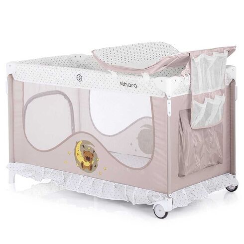 Patut pliabil Chipolino Sahara bear, Culoare: Crem,poza 3