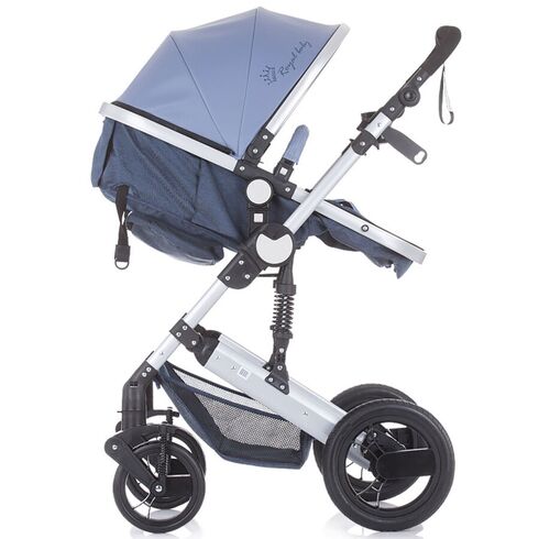 Carucior 3 in 1 Chipolino Terra blue linen,poza 4