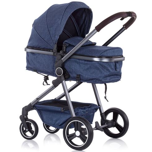 Carucior 3 in 1 Chipolino Noah blue denim, Culoare: Albastru,poza 3
