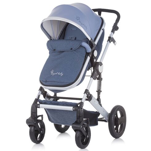 Carucior 3 in 1 Chipolino Terra blue linen,poza 7