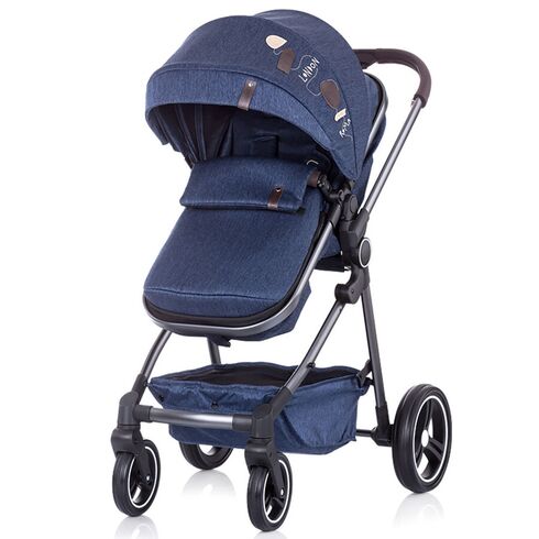 Carucior 3 in 1 Chipolino Noah blue denim, Culoare: Albastru,poza 7