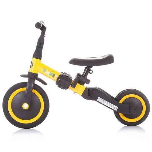 Tricicleta si bicicleta Chipolino Smarty 2 in 1 yellow, Culoare: Galben - poza 3 - ExclusivMAG.ro