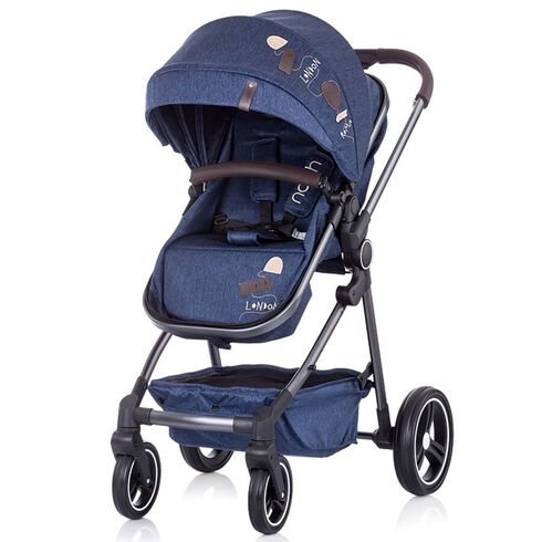 Carucior 3 in 1 Chipolino Noah blue denim, Culoare: Albastru,poza 2