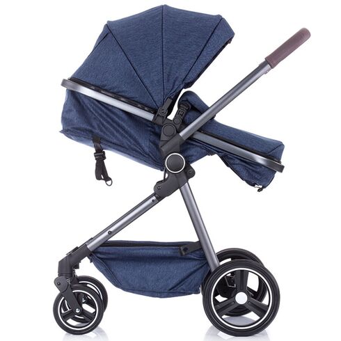 Carucior 3 in 1 Chipolino Noah blue denim, Culoare: Albastru,poza 4