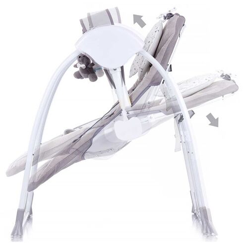 Leagan electric Chipolino Lullaby Grey, Culoare: Gri,poza 3