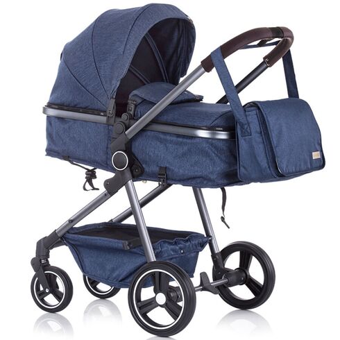 Carucior 3 in 1 Chipolino Noah blue denim, Culoare: Albastru,poza 11
