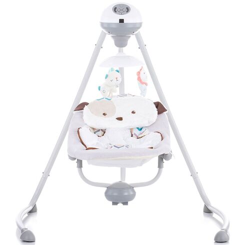 Leagan electric Chipolino Aida doggie gray, Culoare: Alb/Gri,poza 2