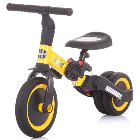 Tricicleta si bicicleta Chipolino Smarty 2 in 1 yellow, Culoare: Galben - poza 2 - ExclusivMAG.ro