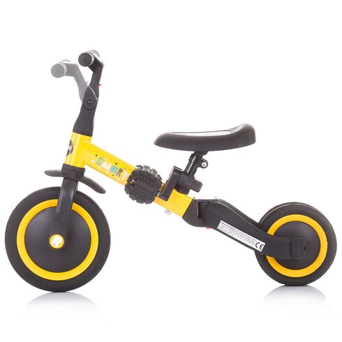 Tricicleta si bicicleta Chipolino Smarty 2 in 1 yellow, Culoare: Galben - poza 4 - ExclusivMAG.ro