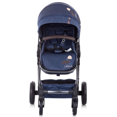 Carucior 3 in 1 Chipolino Noah blue denim, Culoare: Albastru,poza 8