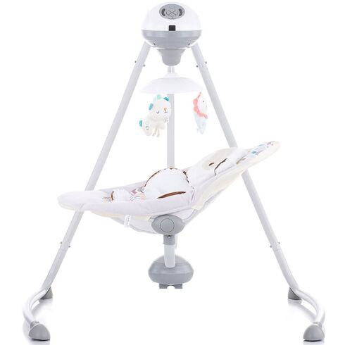 Leagan electric Chipolino Aida doggie gray, Culoare: Alb/Gri,poza 3