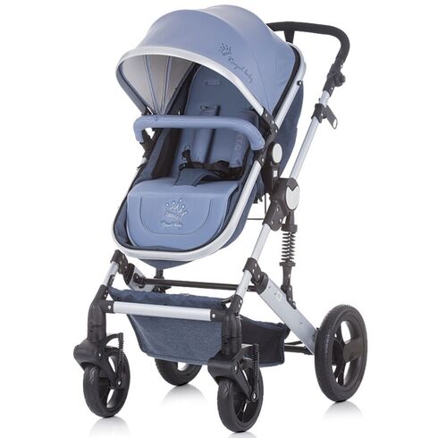 Carucior 3 in 1 Chipolino Terra blue linen,poza 2