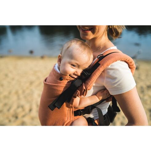 Kavka - Marsupiu ergonomic 2 in 1, Peach Linen - poza 3 - ExclusivMAG.ro