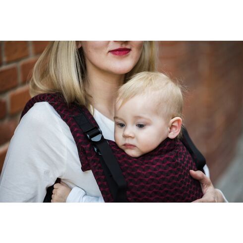 Kavka - Marsupiu ergonomic 2 in 1, Deep Red Classic - poza 3 - ExclusivMAG.ro