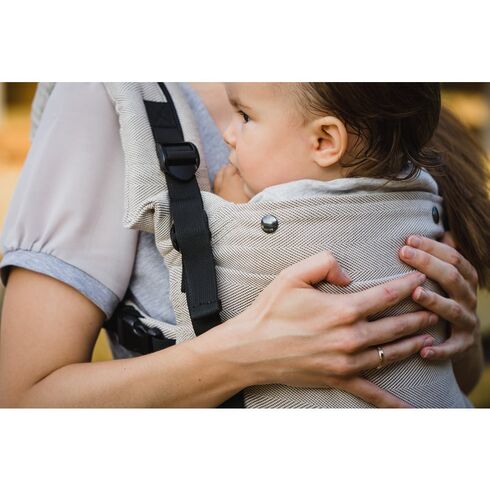 Kavka - Marsupiu ergonomic 2 in 1, Sandy Herringbone,poza 4