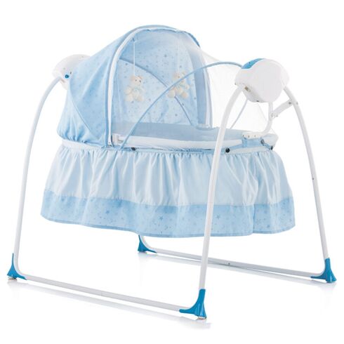 Patut si leagan electric Chipolino Rock-a-bye baby blue, Culoare: Albastru