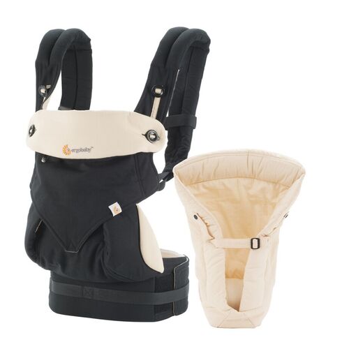 Marsupiu 4 Pozitii 360 cu Suport Inclus Black/Camel Ergobaby  - ExclusivMAG.ro