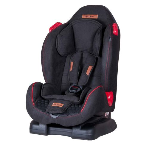 Scaun auto Santino Negru Coletto, Culoare: Rosu/Negru, Grupa: 9-25kg (9 luni - 7 ani)