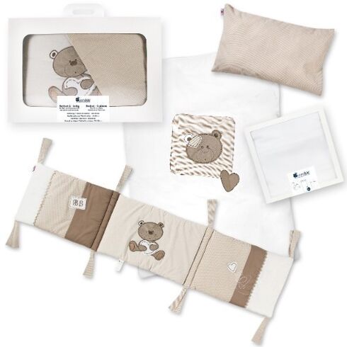 Set lenjerie patut 4 piese Bebe Tradition - Candide  - ExclusivMAG.ro