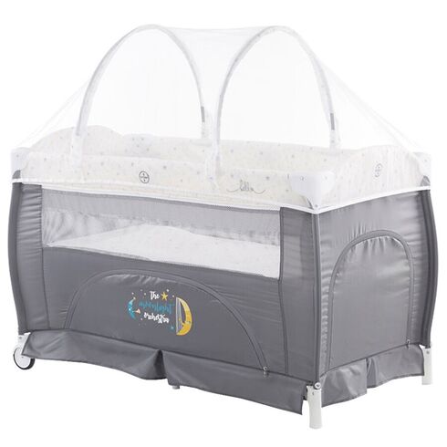 Patut pliabil Chipolino Bella ash, Culoare: Gri, Dimensiuni: 120x60