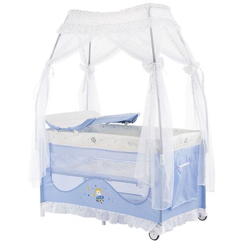 Patut pliabil Chipolino Sahara sky blue, Culoare: Blue