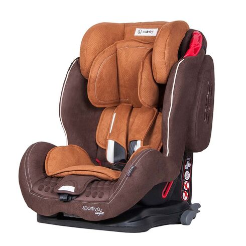 Scaun auto SPORTIVO cu ISOFIX Brown Coletto, Culoare: Maro, Grupa: 9-36kg (9 luni - 12 ani)