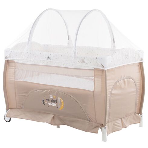 Patut pliabil Chipolino Bella caramel, Culoare: Crem, Dimensiuni: 120x60