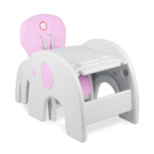 Scaun de masa 2 in 1 Eli Pink - Lionelo
