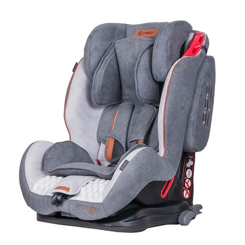 Scaun auto SPORTIVO cu ISOFIX Gri Coletto, Culoare: Gri deschis, Grupa: 9-36kg (9 luni - 12 ani)  - ExclusivMAG.ro