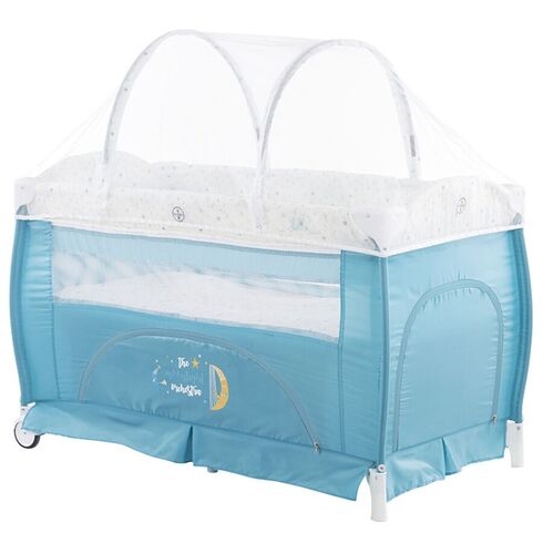 Patut pliabil Chipolino Bella aqua, Culoare: Blue, Dimensiuni: 120x60