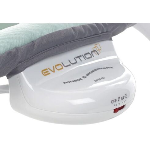 Balansoar cu vibratii Jane Evolution Star, Culoare: Alb/Gri,poza 3