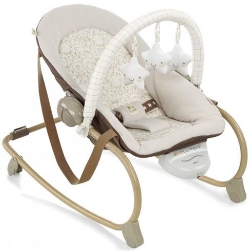 Balansoar cu vibratii Jane Evolution Glitter, Culoare: Crem