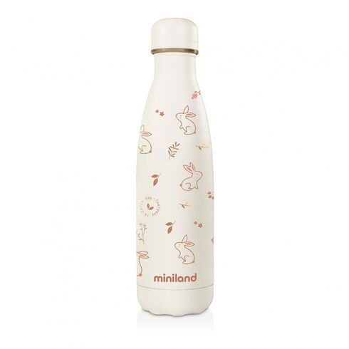 Sticla Termos 500 ml Natur Bunny Miniland Baby, Culoare: Portocaliu, Cantitate: 500ml