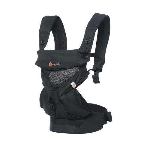 Marsupiu Ergobaby 4 Pozitii 360 Cool Air Onyx Black, pana la 20 Kg - poza 4 - ExclusivMAG.ro