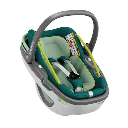 Scaun auto Maxi Cosi I-Size Coral+baza Familyfix3 Neo Green, Culoare: Verde, Grupa: 0-13kg (0 luni - 12 luni)  - ExclusivMAG.ro
