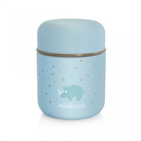 Termos Mancare Solida Silky Mini 280 ml Azure Miniland Baby, Culoare: Albastru, Cantitate: 280ml