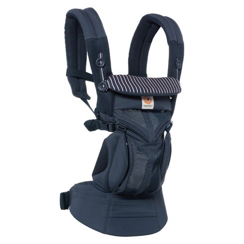 Marsupiu Ergobaby Omni 360 Cool Air Mesh Pink Stripes, pana la 20 KG, Culoare: Albastru,poza 3