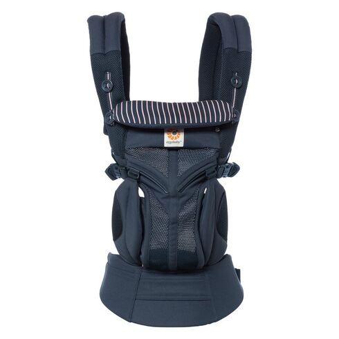 Marsupiu Ergobaby Omni 360 Cool Air Mesh Pink Stripes, pana la 20 KG, Culoare: Albastru