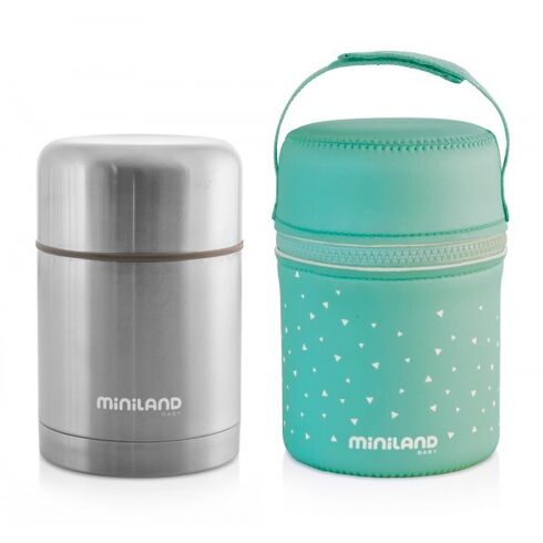 Termos mancare solida 600 ml Miniland Baby, Culoare: Gri, Cantitate: 600ml