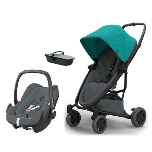 Carucior Quinny Zapp Flex Plus Green on Graphite, Culoare: Turquoise