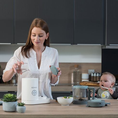 Robot Babycook Neo White Grey Beaba, Culoare: Alb,poza 5
