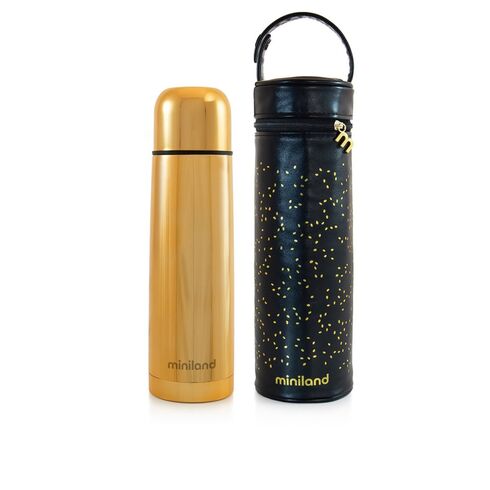 Termos Lichide Deluxe 500 ml Gold Miniland Baby, Culoare: Galben, Cantitate: 500ml  - ExclusivMAG.ro