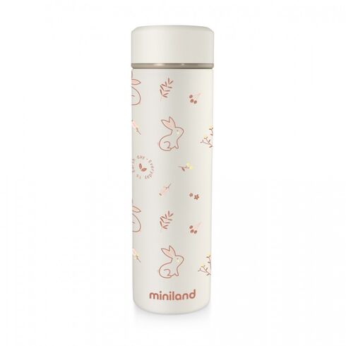 Termos Lichide 450 ml Natur Bunny Miniland Baby, Culoare: Rosu, Cantitate: 450ml