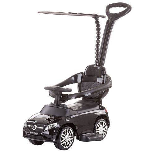Masinuta de impins Chipolino Mercedes AMG GLE 63 Coupe black cu maner si copertina, Culoare: Negru