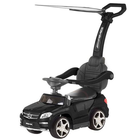 Masinuta de impins cu copertina Chipolino Mercedes Benz GL63 AMG black, Culoare: Negru
