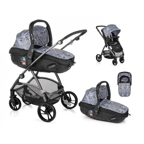 Carucior sistem 3 in 1 Be Cool Slide Match Be Wood, Culoare: Multicolor  - ExclusivMAG.ro