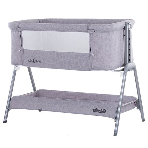 Patut Co-Sleeper Chipolino Sweet Dreams grey, Culoare: Gri