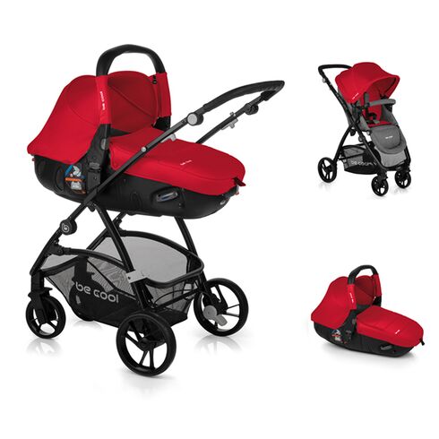 Carucior sistem 3 in 1 Be Cool Slide Match Be Red, Culoare: Rosu  - ExclusivMAG.ro